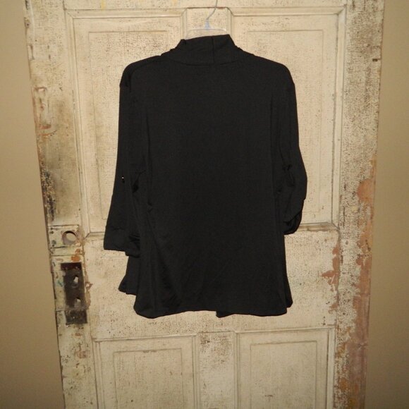 Robert Louis Open Front Cadigan Black Size XL (TT-8) - Picture 4 of 4